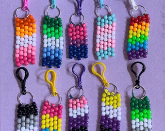 Pride Flag Keychains, lgbt, keychain, aromantic, Lesbian, Gay, Bi, Trans, Pride flags, Lgbtqia mlm, non binary, asexual, pan, gender fluid