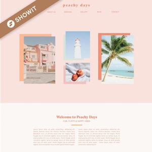 Showit Template | Showit Template for Creatives, Colourful Template, Photography Website, Boho Template, Lifestyle Influencer