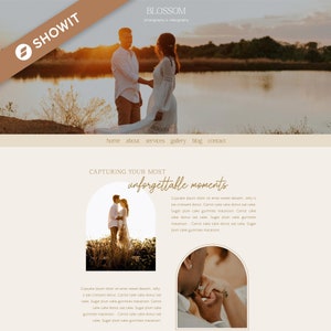 Boutique Showit Template for Photographers, Bloggers, Coaches, Showit Template