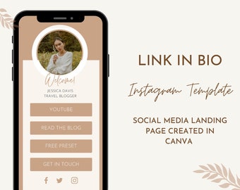 Boho Link In Bio Instagram Landing Page | Alternative to Link Tree | Instagram Landing Page