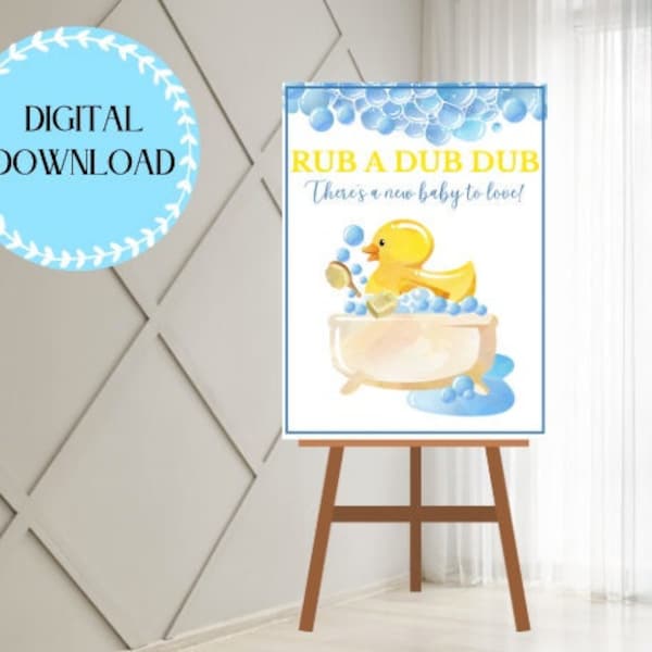 Rubber Ducky Baby Shower Sign