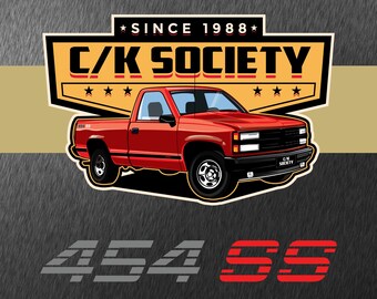 Oracal 454 SS 92-93 Chevy Truck Bedside Decals – Multiple Color Choices, USA Made, FREE SHIP