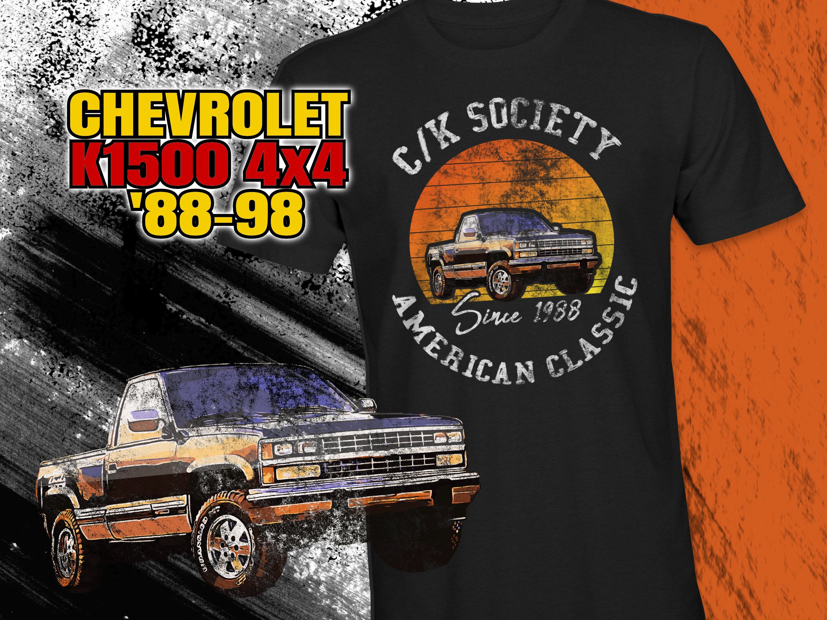 T-shirt Militare Uomo Vintage Trucks Military - Foto 3