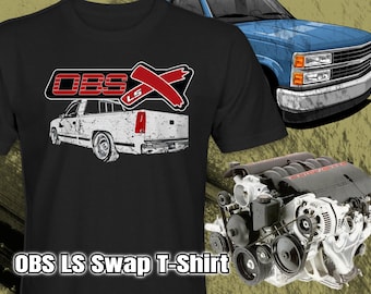 OBS LSX Chevy, GMC '88-98 Lowered Regular Cab Short-Sleeve Unisex T-Shirt