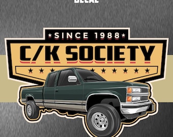 OBS K1500 4x4 Lifted Chevy GMC Extended Cab American Classic Decal