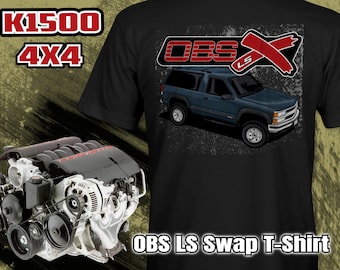 OBS LSX Chevy, GMC 2DR K1500 4x4 Tahoe, Yukon Short-Sleeve Unisex T-shirt