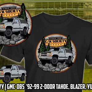 OBS Chevy Lifted 2-Door K1500 4×4 Chevrolet Tahoe, Blazer | GMC Yukon T-Shirt