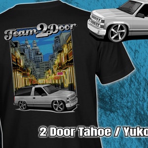 Team2Door Lowered OBS Chevy 2-Door Tahoe Short-Sleeve Unisex T-Shirt