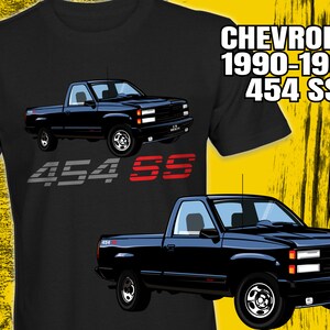 454 SS 1990-1993 C1500 Chevrolet OBS Truck T-Shirt Schwarz
