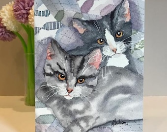 Set of 8 | Various Cat Greeting Card Pack | Bundle of 8 Cards | Kitty