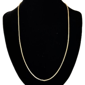 10k Solid Yellow Gold 1.3mm Rope Chain Necklace (24 inch) (4.6 grams)