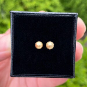 10k Solid Yellow Gold Ball Stud Earrings