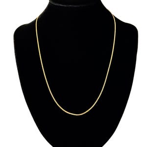 10k Solid Yellow Gold 1.4mm Curb Chain Necklace (21 inch) (2.78 grams)