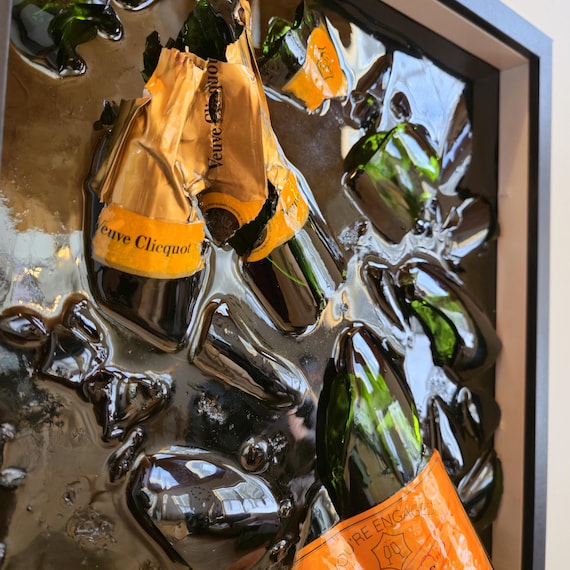 Custom Framed Bottle Art – Personalized Smashed Bottle in Epoxy Resin – 13x16 Ready to Hang – Unique Gift for Him Her – Custom Resin Decor