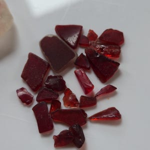 Rare "Ruby Gold" Bay of Fundy Red Sea Glass - 20pc Collector’s Lot with Bonus chunk.