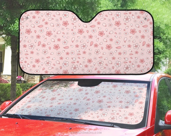 Kawaii Car Sun Shade Pink Windshield Cover Carshade Screen Protector Cute Sunshade Window Visor Xl Anime Aesthetic Auto Decor Accessory Etsy Ireland
