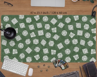 Dice Desk Mat Play Mat, Versitilie Neoprene Tabletop Matt, Large Mouse pad Mousepad DND, TCG card game playmat deskmat, XXL custom table mat
