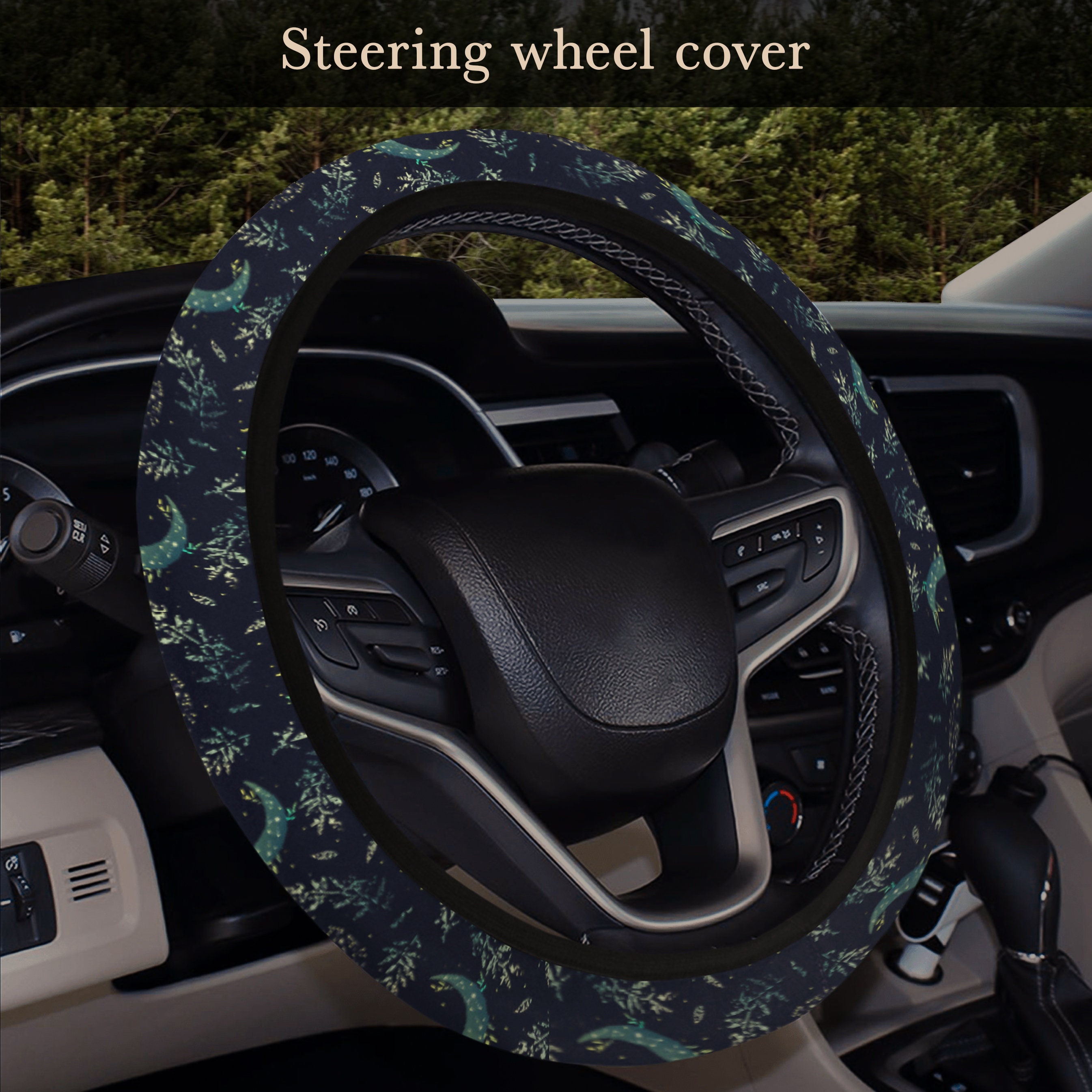 Pzuqiu Baja Striped Vintage Car Interior Accessories Set for Men with Seat Belt Sets Covers,Steering Wheel Cover for Women Soft,Car Cup Holder Coaster