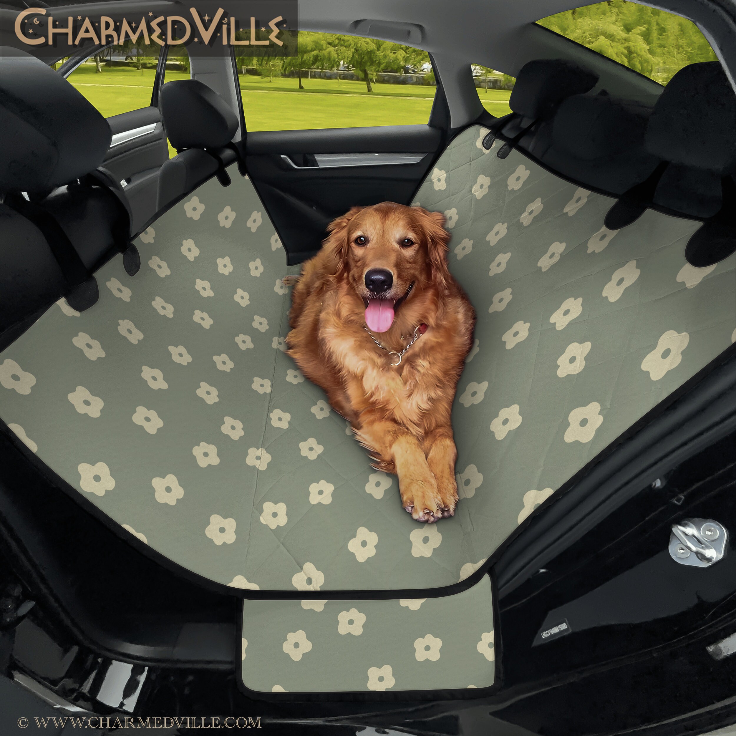 Fidozen Waterproof Dog Car Seat Cover – Full Backseat Hammock For Large & Small Dogs