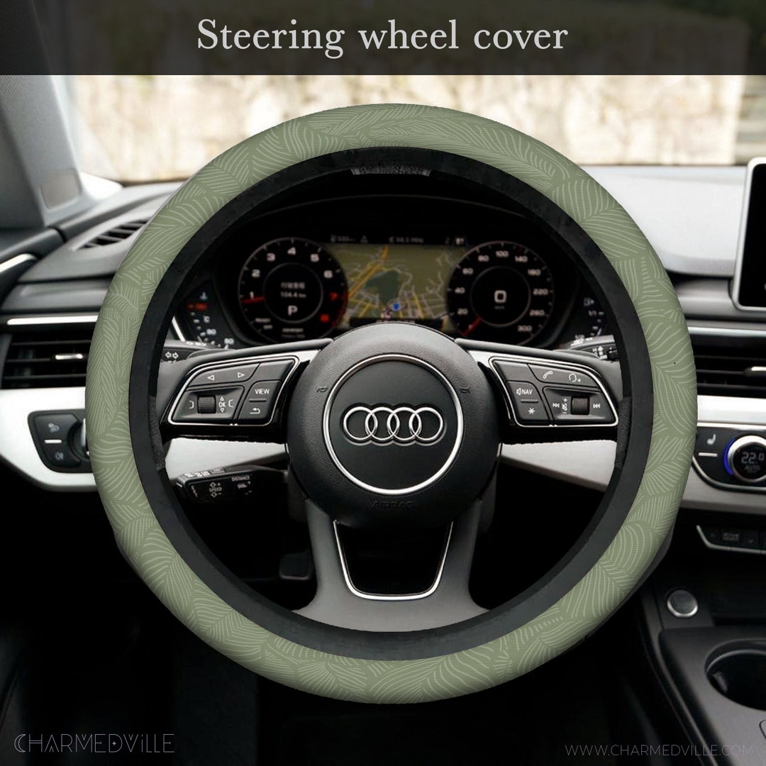 Green Car Interior Accessories, Steering Wheel Cover, Car Seat Full Set