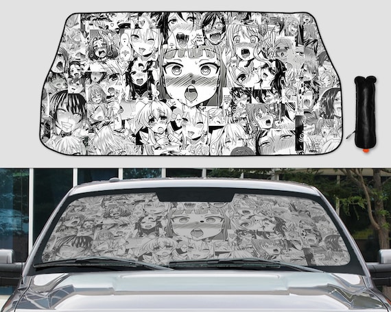 Anime Sunshade for Car Sun Blocker Shade for Windshield Black White Aheago Eyes Girl Vehicle Window Reflective Uv Protection Cover Gift Etsy