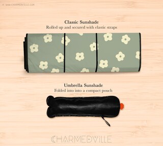 Parasole Parabrezza Auto Colorato Con Foglie Verdi E Fiori - Protezione UV, Mantiene L'Abitacolo Fresco, Accessorio Auto Universale