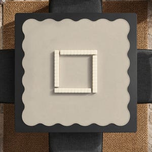 Beige Minimalist Mahjong Mat, Neutral Square Game Playmat, American Tile Pad, Large Riichi Board Surface For Game Night Host Gift