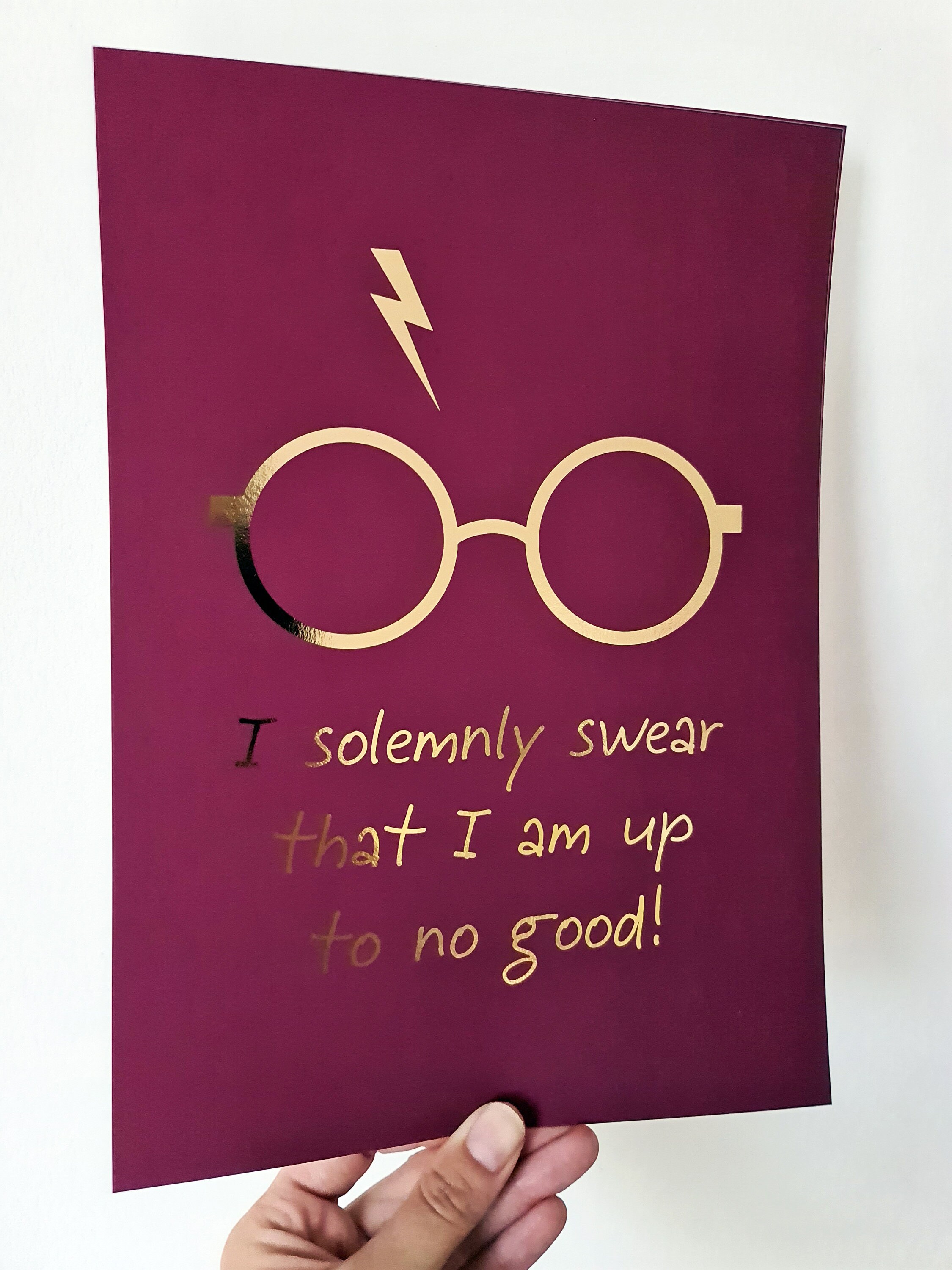 Harry Potter I Solemnly Swear Poster A4 Gold Foil or Black - Etsy