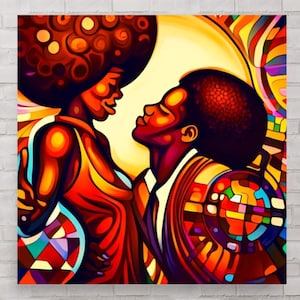 Black Woman Poster | Harlem Renaissance | Afro Wall Art |African American Art | Black couple Art | Black Woman Print | Ethnic Wall Art