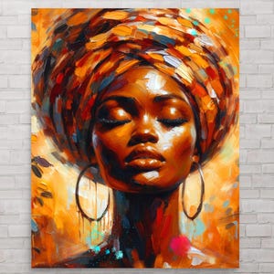 Black Woman Poster | Bold Modern Afro Art | Contemporary Afro Portrait | Colorful Abstract Wall Art | Unique Afrocentric Decor | Woman Art