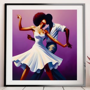 Harlem Renaissance Poster, Afro Wall Art, African American Art, Black couple Art, Black Woman Print, Black Excellence, Black Wall Street