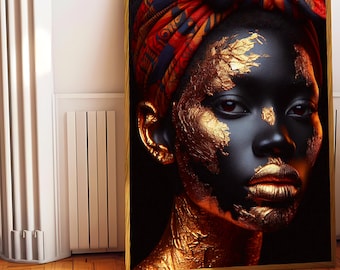 Black Woman Art Print: Afro Melanin Beauty, Empowerment Poster, Black Art, African American Wall Art