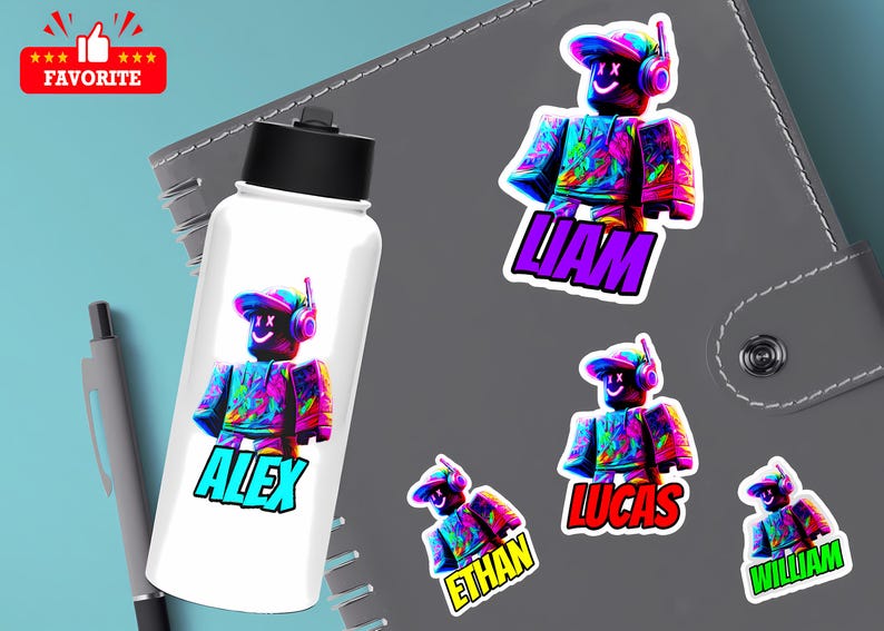 Personalized Roblox Sticker, Bubble-free stickers, Roblox Gift, Forsaken, Roblox Sticker Decal Vinyl for water bottle Lunchbox, laptop, car