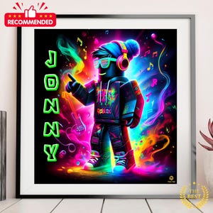 Roblox Personalized Gifts, Roblox Birthday Gifts, Roblox Party, Roblox Poster Art, Custom Roblox, Ro blox, Roblox Theme Party, Roblo x