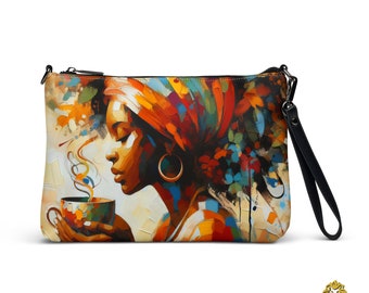 Crossbody bag, Black Girl Bag, African American Bag, Bag for Black Women, Melanin Magic, Melanin Queens, Black Queen, Sexy bag, Art on bag