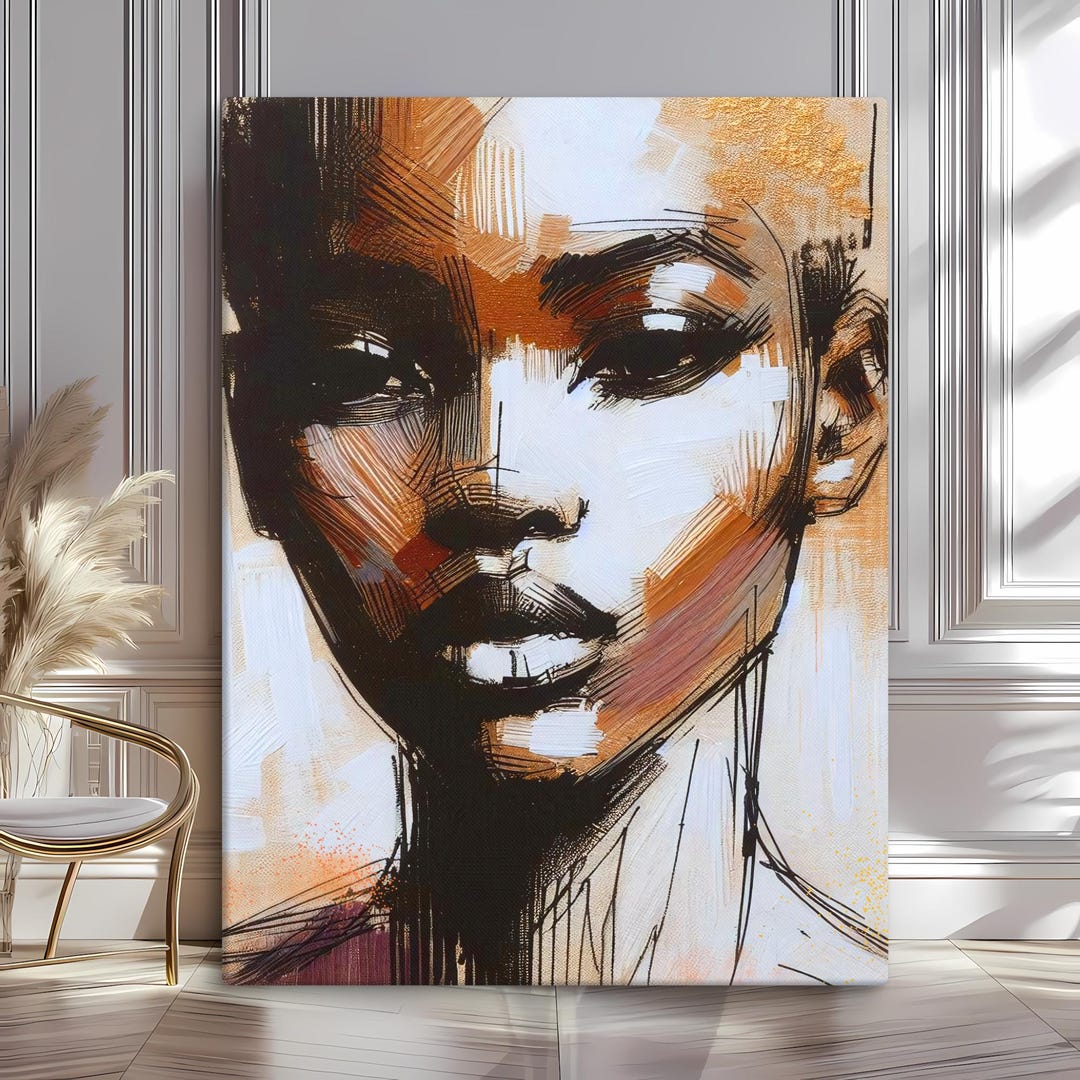 African American Woman Canvas Art, Black Woman Wall Art, Afrocentric ...