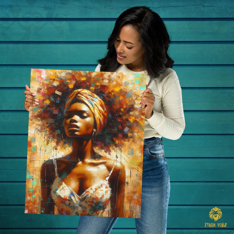 Black woman Poster, Black Art Print, Black girl wall art, Black girl Poster, Black woman wall art, African woman art, Melanin Art, Afro Art