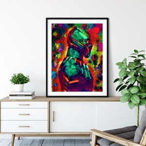 Black Panther Enhanced Matte Paper Poster - Arte urbano - Pintura coleccionable - Regalo único