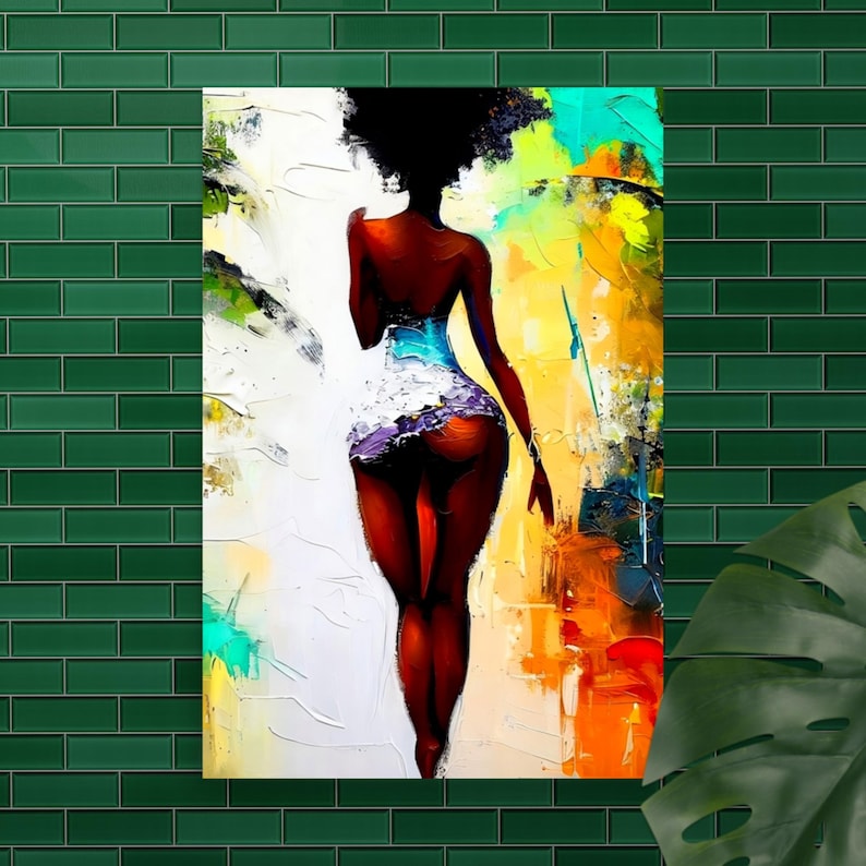 Sexy Black Woman Poster |  Black nude Art | Afro Wall Art |African American Art | Naked Woman Art | Black Woman Print | Melanin Queen