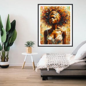 Black woman Poster, Black Art Print, Black girl wall art, Black girl Poster, Black woman wall art, African woman art, Melanin Art, Afro Art