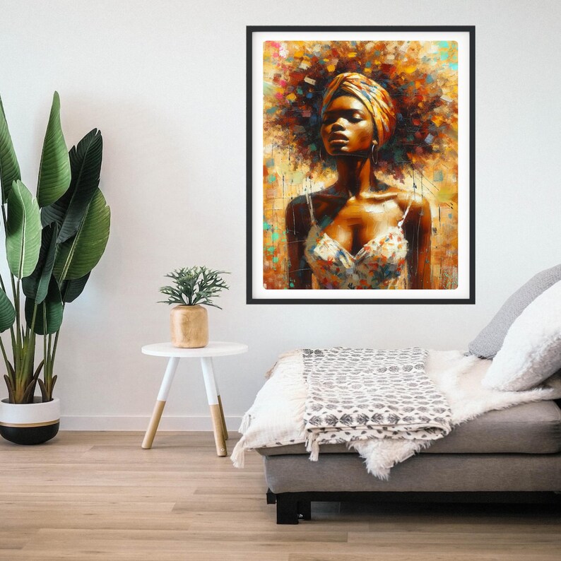 Black woman Poster, Black Art Print, Black girl wall art, Black girl Poster, Black woman wall art, African woman art, Melanin Art, Afro Art