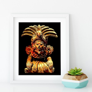 Aztec Warrior Poster: Museum-Quality Mayan Art Print