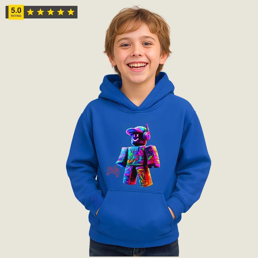 Sweat Garçon Roblox Noir - Taille 10 Ans - Graphisme - Occasion Excellent état