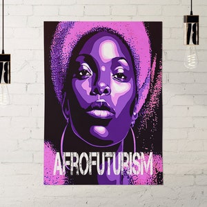 Afrofuturism Black Woman Art Print: Afrocentric Poster