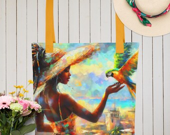 Black Girl Tote Bag, African American Tote Bag, Tote for Black Women, Melanin Magic, Melanin Queens, Black Queen, Travel bag, Afrocentric