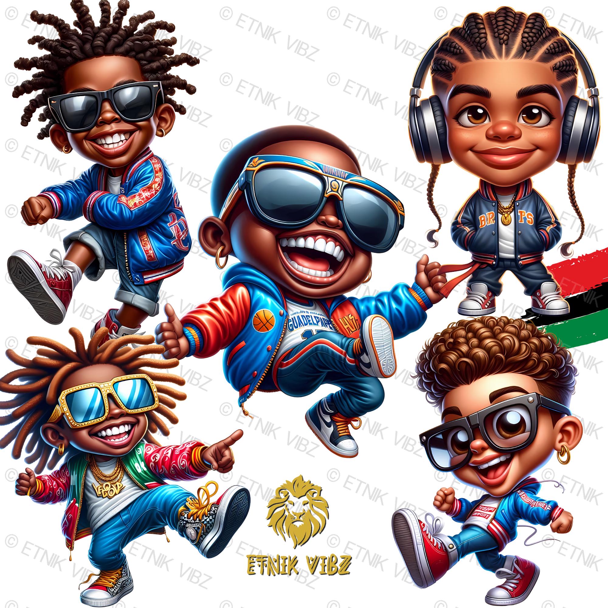 20 Cute PNG Black Boy Clipart Set, Black Boy Joy Prints 2, Instant ...