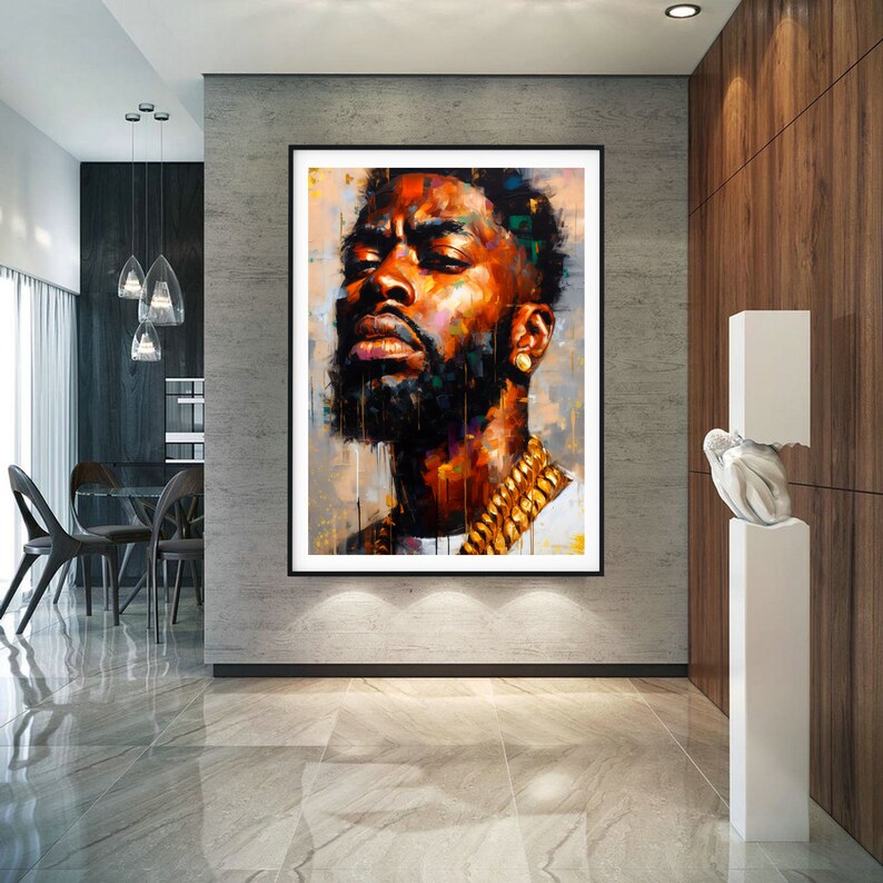 Black Man Wall Art, Black Art, Black Man Poster, Afro Wall Art, African