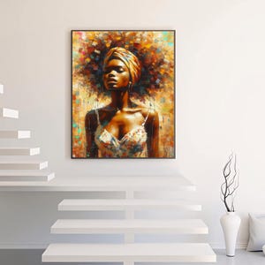 Black woman Poster, Black Art Print, Black girl wall art, Black girl Poster, Black woman wall art, African woman art, Melanin Art, Afro Art