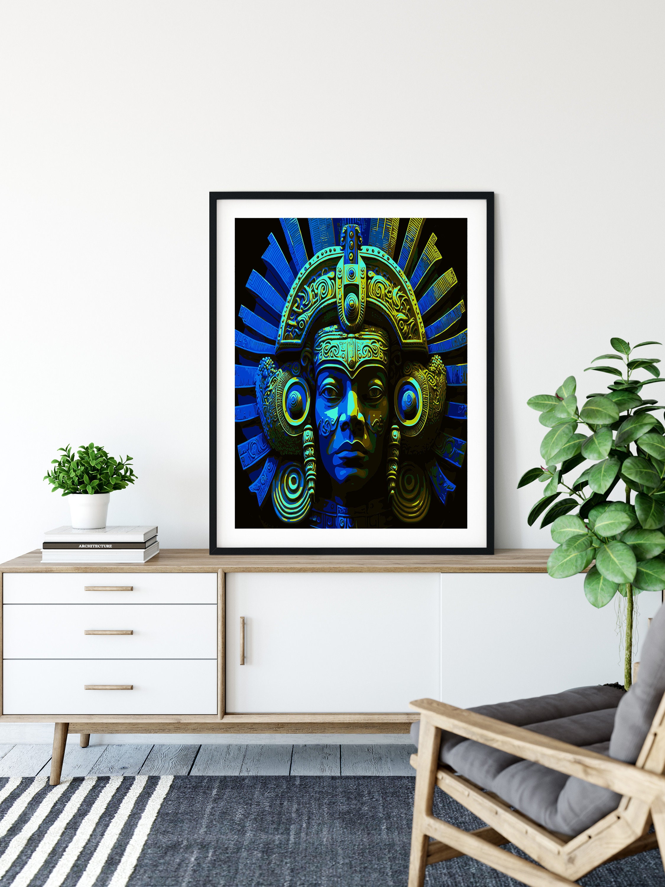 Mayan Wall Art Mayan and Aztec Culture Poster Mesoamerican Etsy