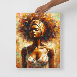 Black woman Poster, Black Art Print, Black girl wall art, Black girl Poster, Black woman wall art, African woman art, Melanin Art, Afro Art
